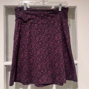 NWT Toad & Co Chaka Skirt Sz Medium M Navy Pink Floral Wild Ginger Spring Print